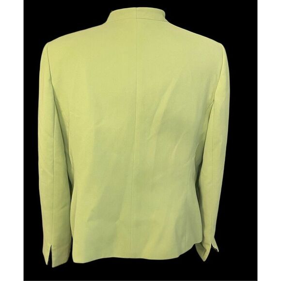 Jones Studio Separates Green/Black Blazer Lined Sz. 16 Open Front Professional - Picture 5 of 12